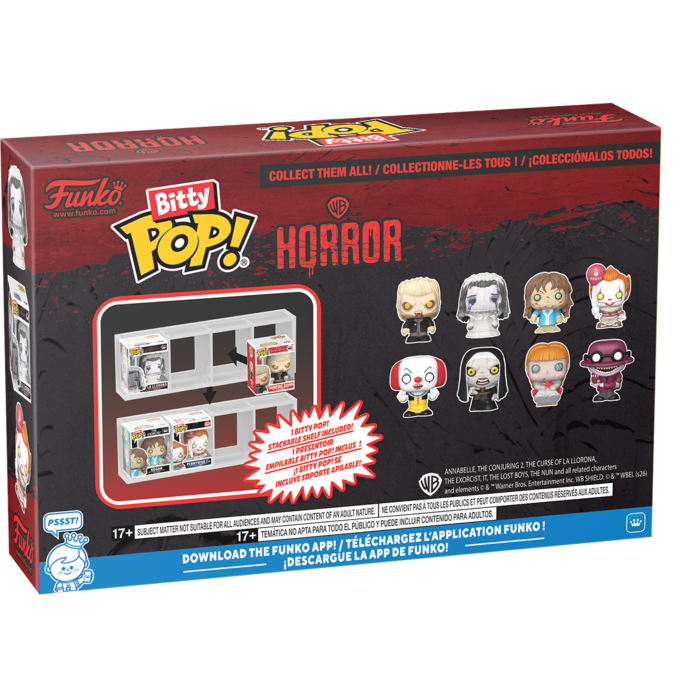 Funko Bitty Pop! Warner Bros. Horror - Vampire David, La Llorona, Regan & Pennywise - Figure 4-Pack