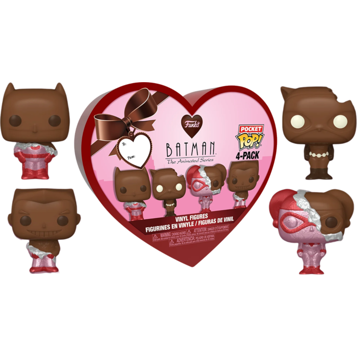 Funko Pop! DC Comics - Valentines 2024 (Chocolate) Pocket Box - 4-Pack