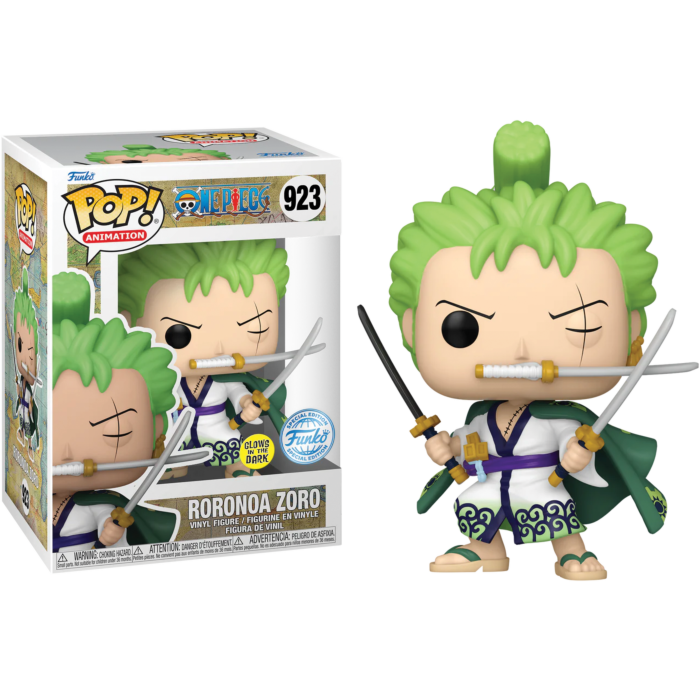 Funko Pop! One Piece - Roronoa Zoro with Swords Glow in the Dark #923