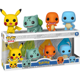 Funko Pop! Pokemon - Pikachu, Bulbasaur, Charmander & Squirtle (Starters) - 4-Pack