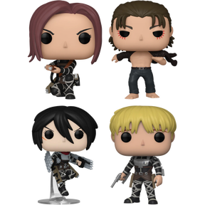 Funko Pop Attack on Titan No Fight No Victory Bundle Set of 4
