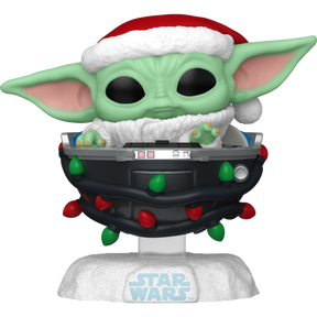 Funko Pop! Star Wars: The Mandalorian - Grogu with Santa Hat in Pram (Holiday) #746