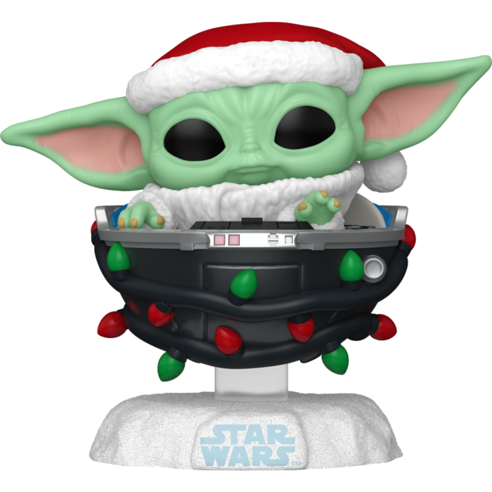 Funko Pop! Star Wars: The Mandalorian - Grogu with Santa Hat in Pram (Holiday) #746