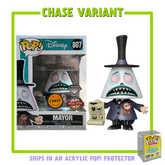 Funko Pop! The Nightmare Before Christmas - Mayor with Megaphone Diamond Glitter - in Acrylic with Pop! Protector #807 - Chase Variant