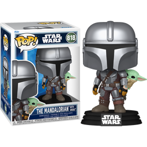 Funko Pop! Star Wars: The Mandalorian & Grogu (2026) - Mandalorian, Grogu, Mercenary Guard Droid, Zeb & Grogu in Pram - Bundle (Set of 5) - Real Pop Mania