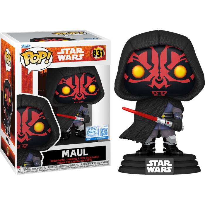 Funko Pop! Star Wars: Maul Shadow Lord - Maul with Robe #831 (+ Box of 3 Mystery Exclusive) - Real Pop Mania