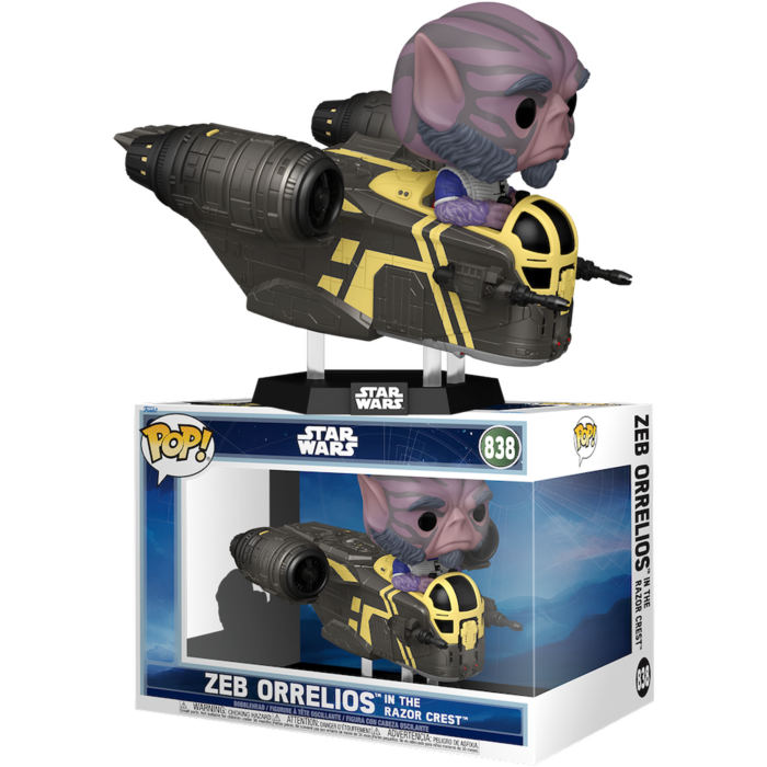 Funko Pop! Rides - Star Wars: The Mandalorian & Grogu (2026) - Zeb Orrelios in the Razor Crest Deluxe#838 - Real Pop Mania