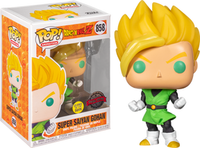 Funko Pop! Dragon Ball Z - Super Saiyan Gohan in Green Suit Glow in the Dark #858