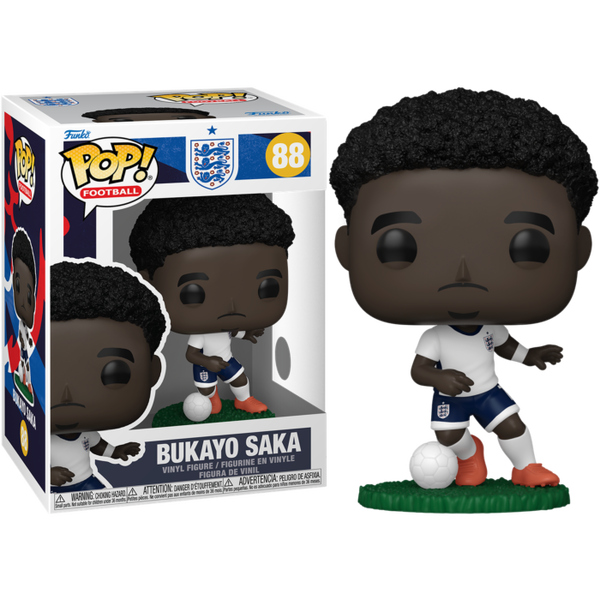 Produktbild von Funko POP! Football – Bukayo Saka (England) – Vinyl Sammelfigur 9,5 Cm – Offizielles Merchandise – Geschenk Für Fußballfans & Sammler
