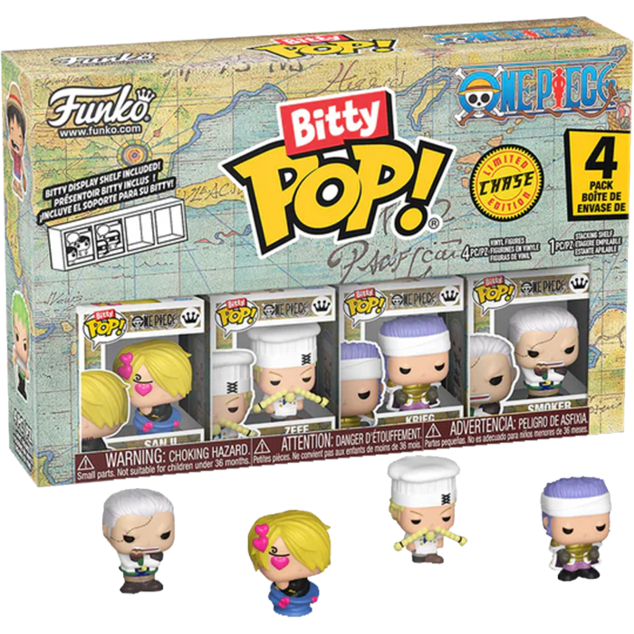 Funko Bitty Pop! One Piece - Sanji, Zeff, Krieg & Chase Bitty - 4-Pack