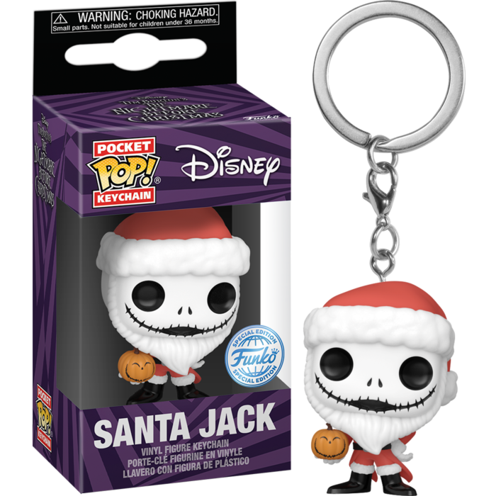 Funko Pocket Pop! Keychain - The Nightmare Before Christmas - Santa Jack with Jack-O-Lantern