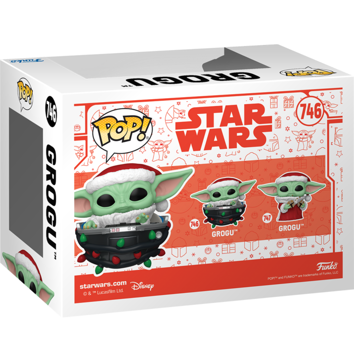 Funko Pop! Star Wars: The Mandalorian - Grogu with Santa Hat in Pram (Holiday) #746