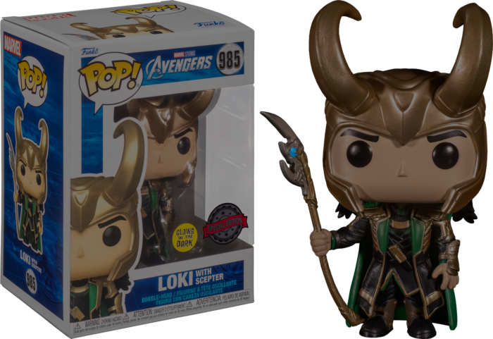 Funko Pop! Marvel Avengers Entertainment Earth Exclusive Loki with Sce