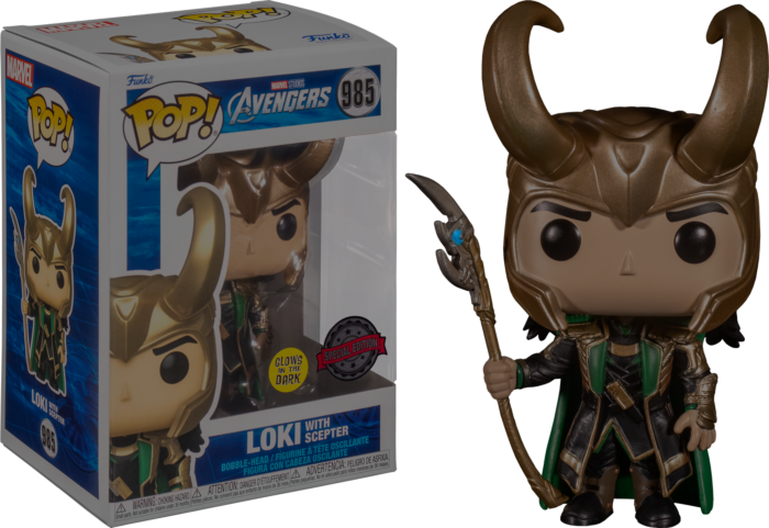 Funko Pop! The Avengers - Loki with Scepter Glow in the Dark #985