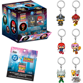 Funko Pocket Pop! Keychain -Justice League x Sonic the Hedgehog - Mystery (Display of 12) - Real Pop Mania