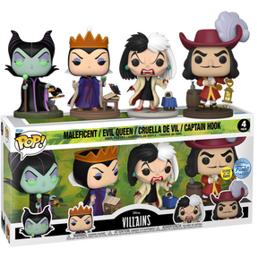 Funko Pop! Disney - Villains Glow in the Dark Pop! Vinyl Figure - 4-Pack