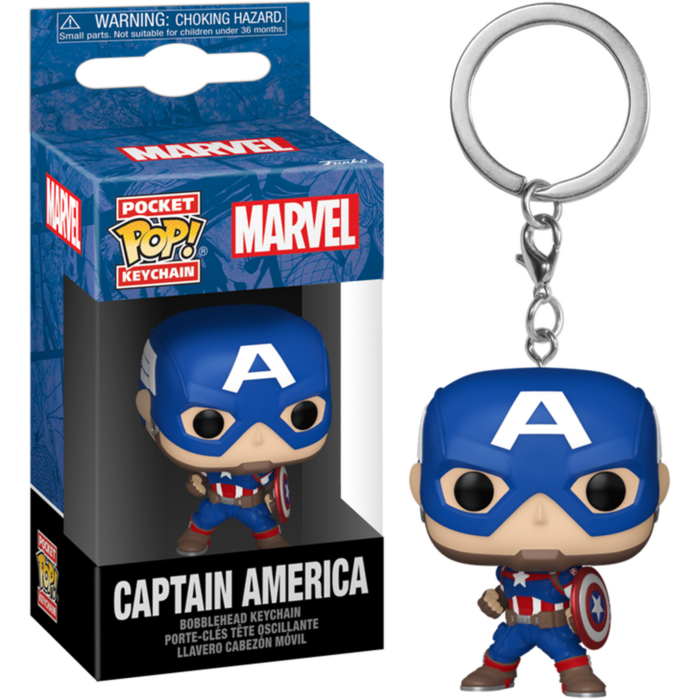 Funko Pocket Pop! Keychains - Marvel Comics - New Classics - Captain America