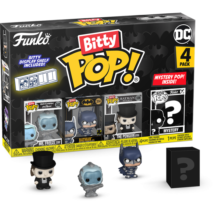 Funko Pop! Batman - Batman, Mr. Freeze, The Penguin & Mystery Series 03 Bitty - (4-Pack)