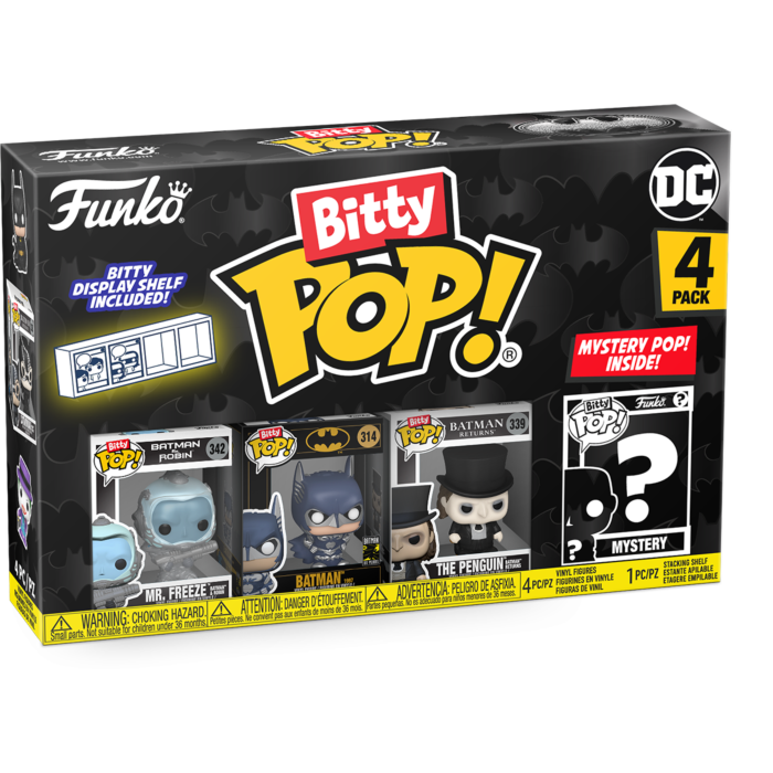 Funko Pop! Batman - Batman, Mr. Freeze, The Penguin & Mystery Series 03 Bitty - (4-Pack)