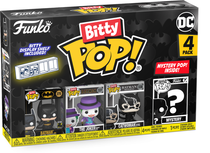 Funko Pop! Batman - Batman, The Joker, Catwoman & Mystery Series 01 Bitty - (4-Pack)