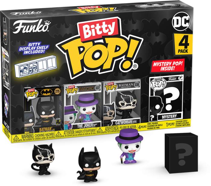 Funko Pop! Batman - Batman, The Joker, Catwoman & Mystery Series 01 Bitty - (4-Pack)