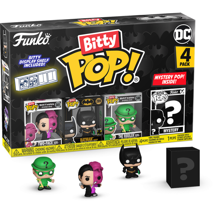 Funko Pop! Batman - Batman, Two-Face, The Riddler & Mystery Series 04 Bitty - (4-Pack)