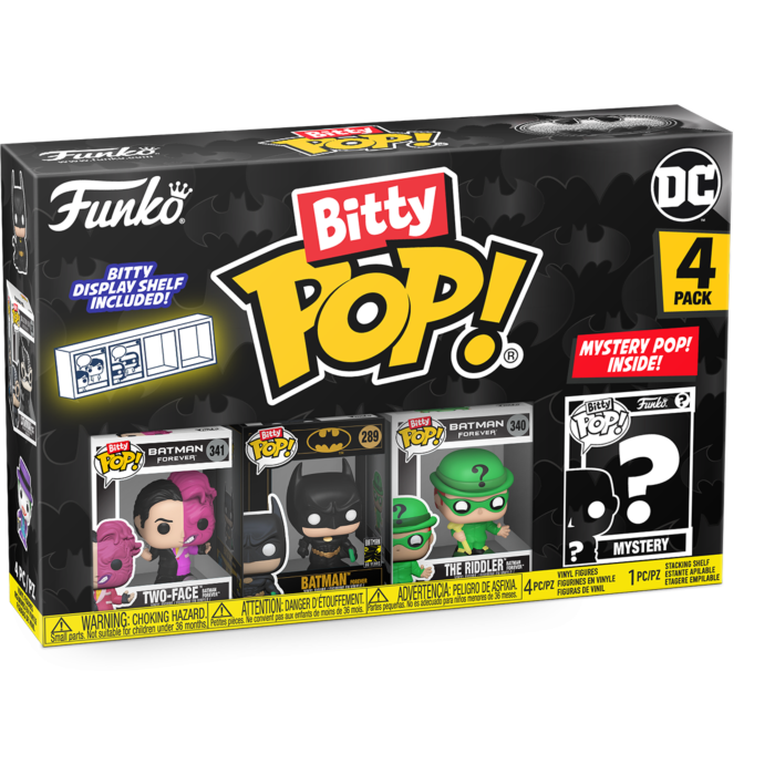 Funko Pop! Batman - Batman, Two-Face, The Riddler & Mystery Series 04 Bitty - (4-Pack)