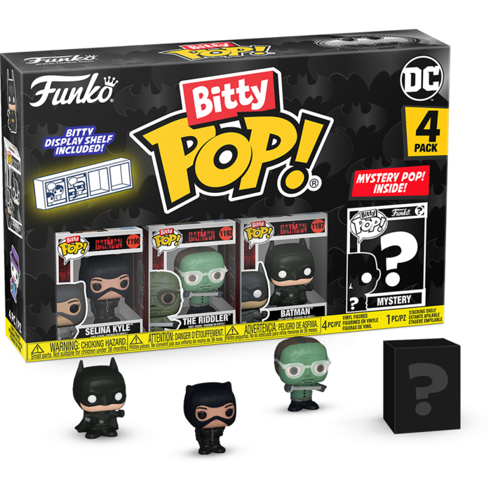 Funko Pop! Batman - The Batman, Selina Kyle, The Riddler & Mystery Series 02 Bitty - (4-Pack)