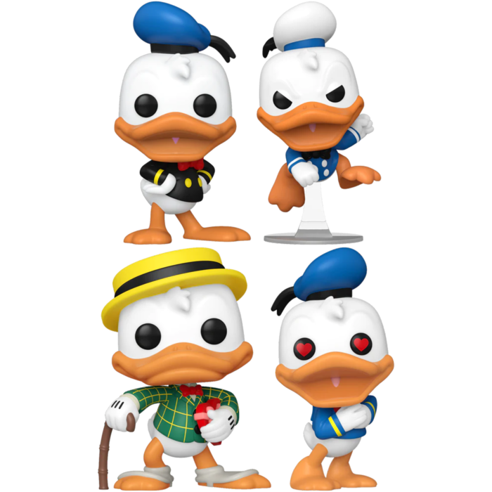 Funko Pop! Disney - Donald Duck 90th - The State of Donald Duck Bundle - (Set of 4)