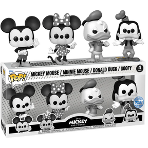 Funko Pop! Disney - Mickey and Friends (Black & White) - 4-Pack Funko Pop! Disney - Mickey and Friends (Black & White) - 4-Pack