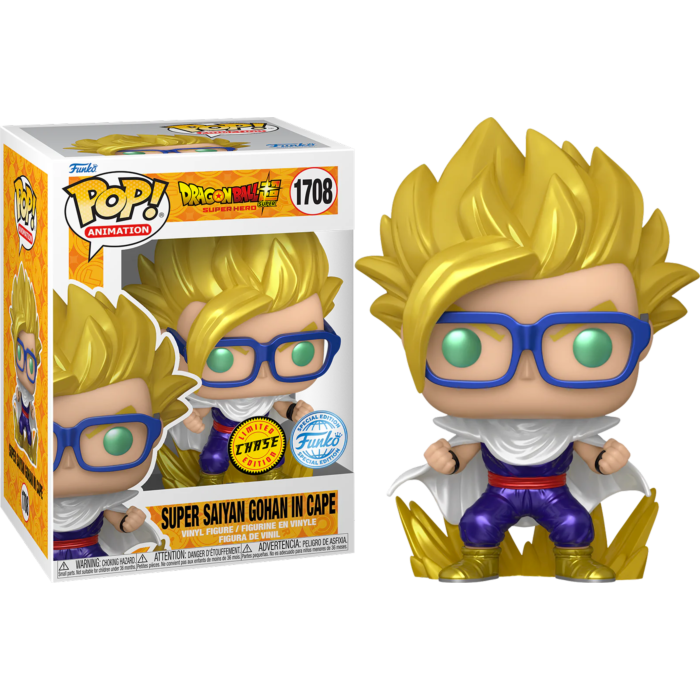 Funko Pop! Dragon Ball Super - Super Hero - Gohan in Cape #1708 - Chase Chance