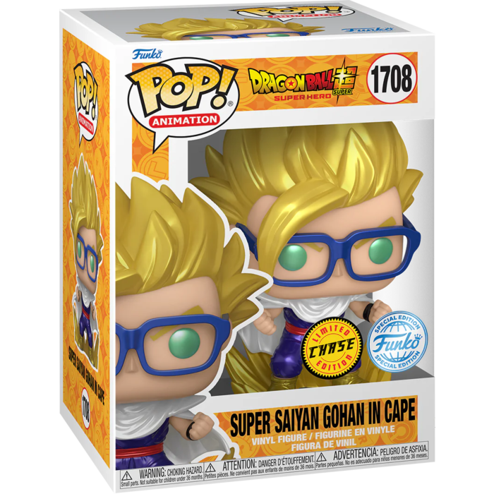 Funko Pop! Dragon Ball Super - Super Hero - Gohan in Cape #1708 - Chase Chance