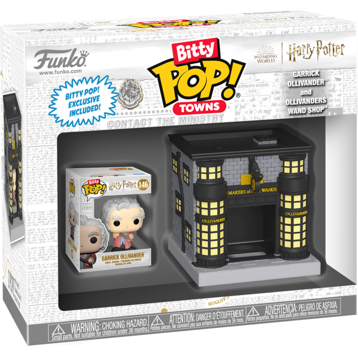 Funko Pop! Harry Potter - Garrick Ollivander & Ollivanders Wand Shop Bitty Town #146