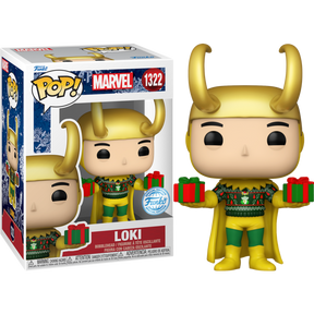Funko Pop! Marvel - Loki with Sweater Holiday Metallic #1322