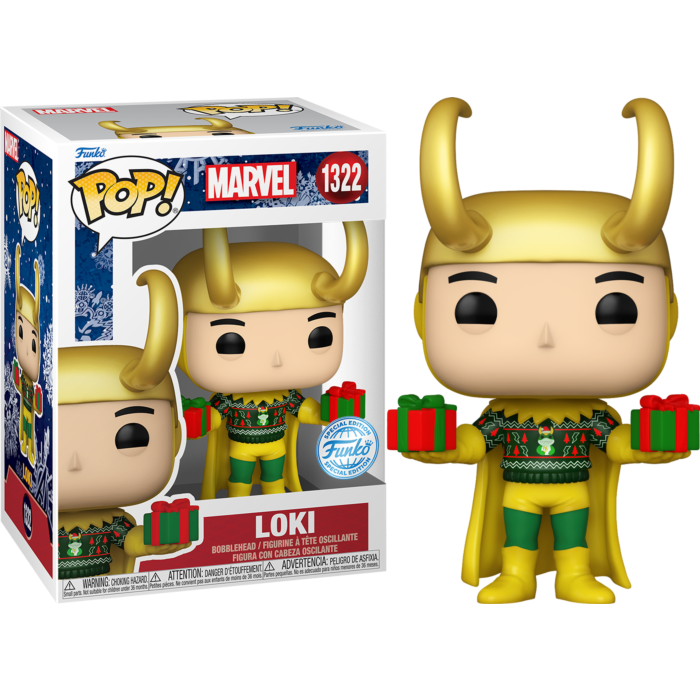 Funko Pop! Marvel - Loki with Sweater Holiday Metallic #1322