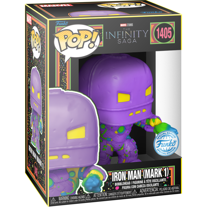 Funko Pop! Marvel - The Infinity Saga - Iron Man (Mark 1) Blacklight #1405