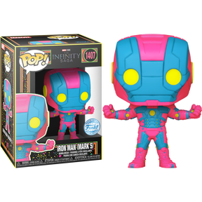 Funko Pop! Marvel - The Infinity Saga - Iron Man (Mark 5) Blacklight #1407