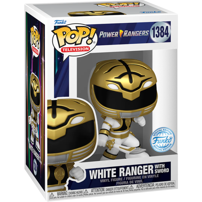 Funko Pop! Mighty Morphin Power Rangers - White Ranger with Sword #1384