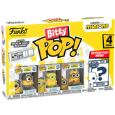 Funko Pop! Minions - Eye Matie, Au Naturel, Cro-Minion & Mystery Bitty - 4 Pack