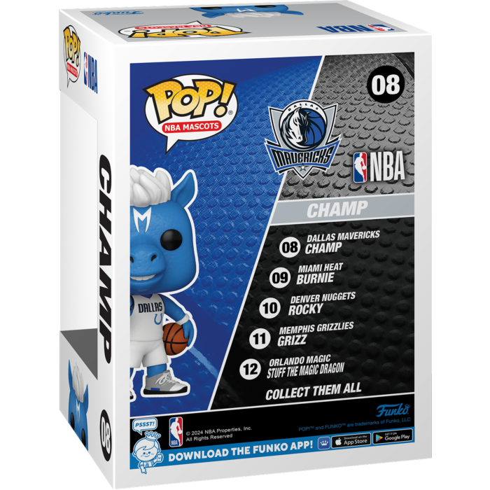 Funko Pop! NBA - Mascots - Champ (Dallas Mavericks) #08