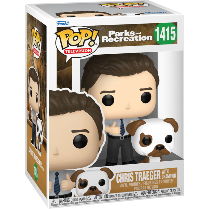 Funko Pop! Parks and Recreation - Chris Traeger with Champion 15th Anniversary #1415