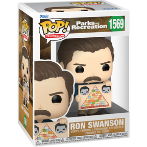 Funko Pop! Parks and Recreation - Ron Swanson with Pyramid of Greatness 15th Anniversary #1569