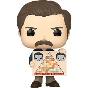 Funko Pop! Parks and Recreation - Ron Swanson with Pyramid of Greatness 15th Anniversary #1569