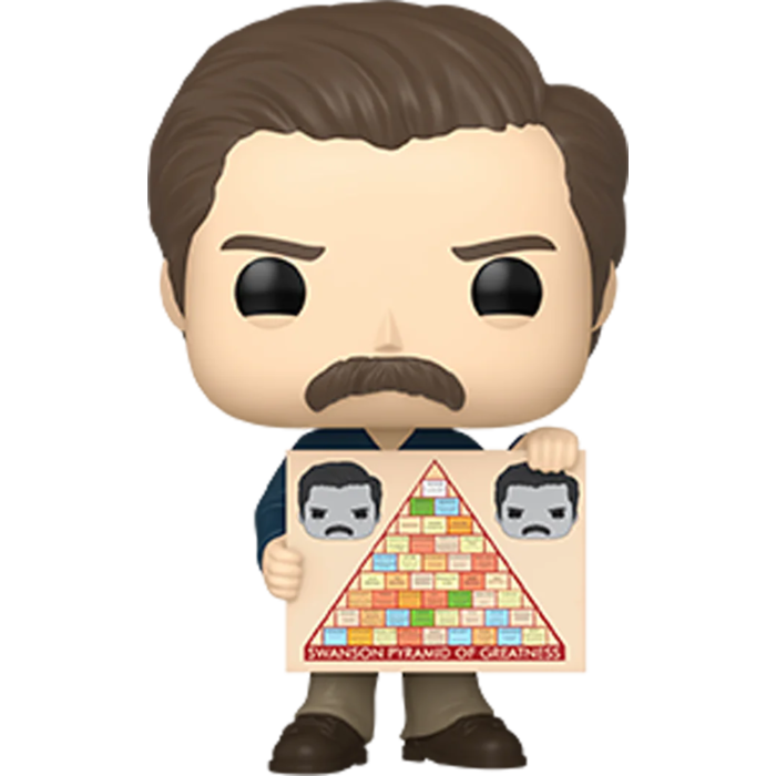 Funko Pop! Parks and Recreation - Ron Swanson with Pyramid of Greatness 15th Anniversary #1569