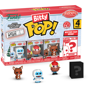 Funko Pop! Rudolph the Red-Nosed Reindeer (1964) - Bumble, Rudolph, Yukon & Mystery 60th Anniversary Bitty - (4-Pack)