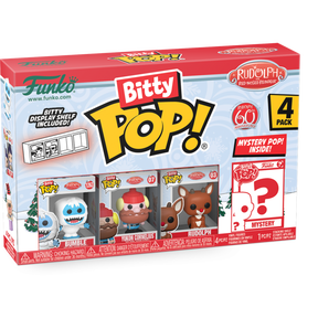 Funko Pop! Rudolph the Red-Nosed Reindeer (1964) - Bumble, Rudolph, Yukon & Mystery 60th Anniversary Bitty - (4-Pack)
