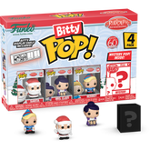 Funko Pop! Rudolph the Red-Nosed Reindeer (1964) - Santa, Mrs. Claus, Hermey & Mystery 60th Anniversary Bitty - (4-Pack)
