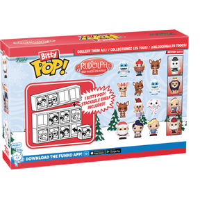 Funko Pop! Rudolph the Red-Nosed Reindeer (1964) - Santa, Mrs. Claus, Hermey & Mystery 60th Anniversary Bitty - (4-Pack)