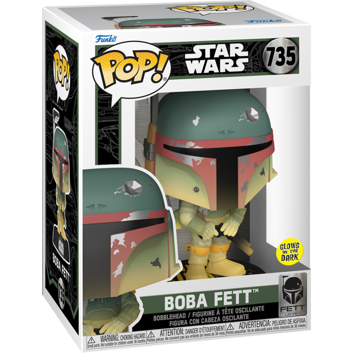 Funko Pop! Star Wars - Fett Legacy - Boba Fett with Rifle Glow-in-the-Dark #735