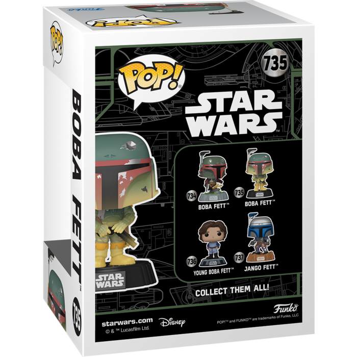 Funko Pop! Star Wars - Fett Legacy - Boba Fett with Rifle Glow-in-the-Dark #735